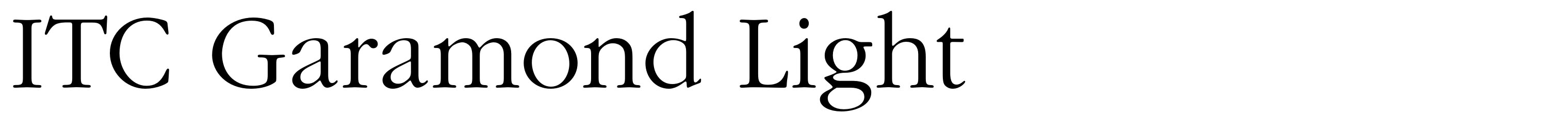 An example of the ITC Garamond Light font